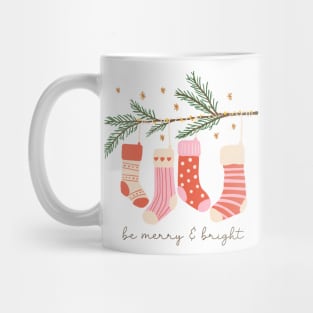 Hand Drawn Christmas Socks Funny Mug